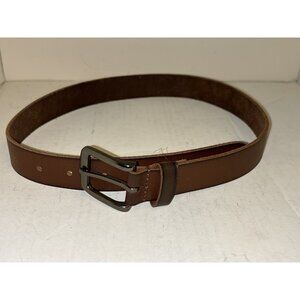 Timberland Men's 26-28" Genuine Leather Belt with Antique Nickel Metal Buckle